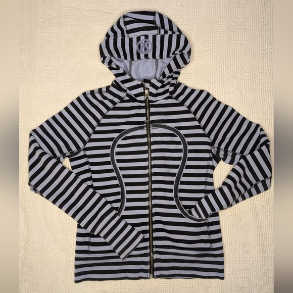 lululemon athletica Tops - Lululemon║Striped Scuba Hoodie║Size 8